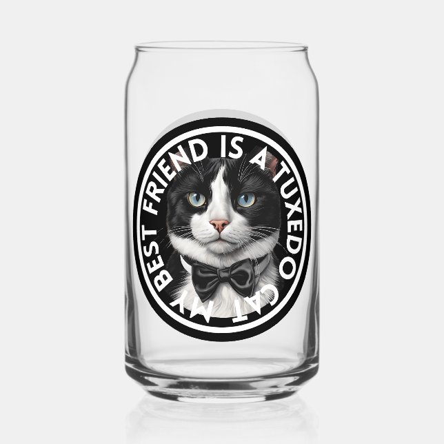 Best Friend Tuxedo Cat Dosenglas (Vorderseite)