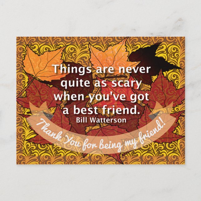 Best friend-Zitat Postkarte (Vorderseite)