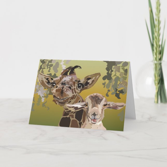 Best Friends 5"x7" leere Karte und Umschlag (Vorderseite)