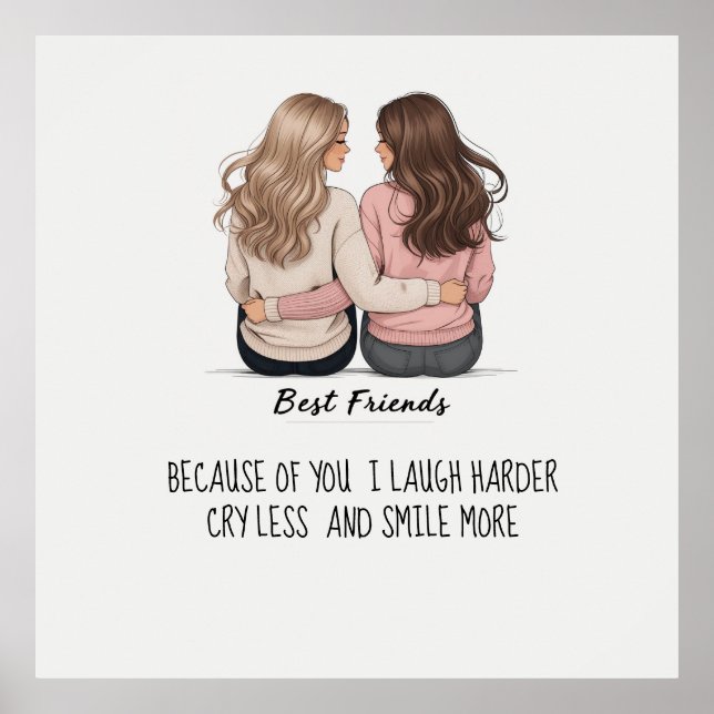 Best Friends Back View Hair & Outfit Poster (Vorne)