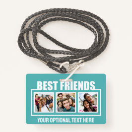 Best Friends benutzerdefinierte Fotos, Text & Farb Ausweis