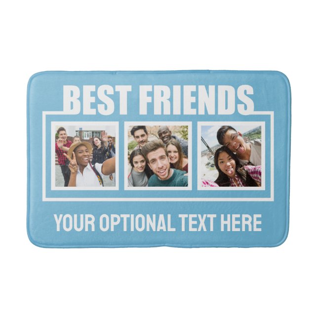 Best Friends benutzerdefinierte Fotos, Text & Farb Badematte (Vorderseite)