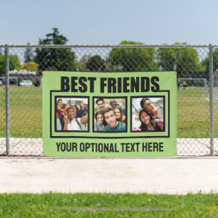 Best Friends benutzerdefinierte Fotos, Text & Farb Banner