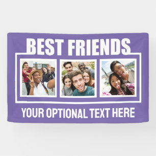 Best Friends benutzerdefinierte Fotos, Text & Farb Banner