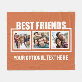 Best Friends benutzerdefinierte Fotos, Text & Farb Fleecedecke