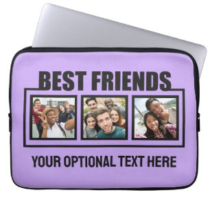 Best Friends benutzerdefinierte Fotos, Text & Farb Laptopschutzhülle