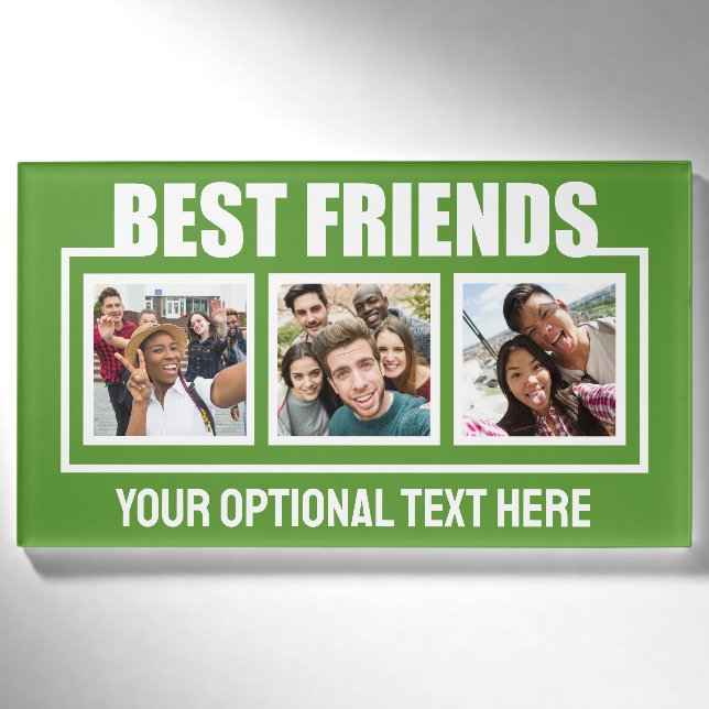 Best Friends benutzerdefinierte Fotos, Text & Farb Namenschild (Vorderseite)