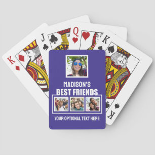 Best Friends benutzerdefinierte Fotos, Text & Farb Spielkarten