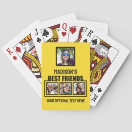 Best Friends benutzerdefinierte Fotos, Text & Farb Spielkarten