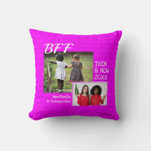 BEST FRIENDS BESTE FREUNDIN   2 FOTO   Pink halten Kissen
