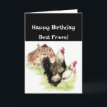 Best Friends Birthday Funny Chicken Tender Karte<br><div class="desc">Geburtstag Gruß für den Freund,  der Hühner Liebe</div>