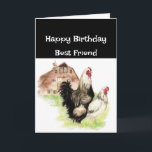 Best Friends Birthday Funny Chicken Tender Karte<br><div class="desc">Geburtstag Gruß für den Freund,  der Hühner Liebe</div>