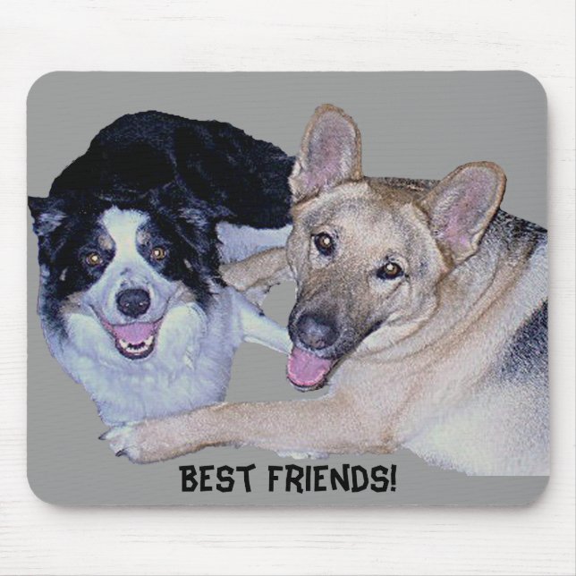 Best Friends Border Collie & German Shepherd Mousepad (Vorne)
