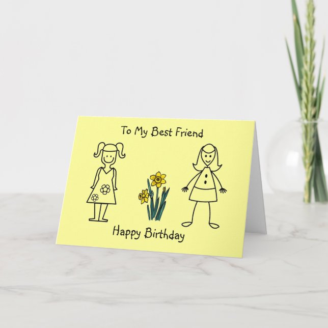 Best Friends Collection Transparente Geburtstagska Karte (Vorderseite)
