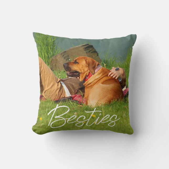 Best Friends Custom Foto Kissen (Vorderseite)
