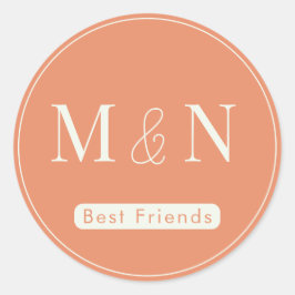 Best Friends Custom Monogram Sticker