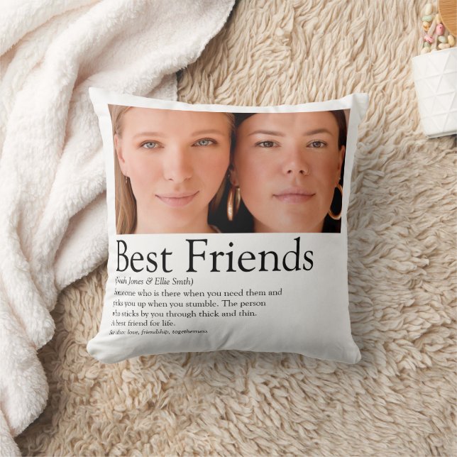 Best Friends Definition Foto Kissen (Decke)