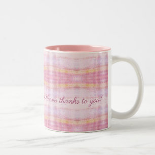 Best Friends Designer Rosa Karierte Tasse