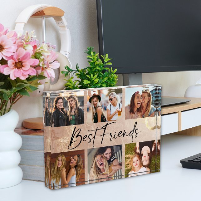 Best Friends Elegant Typography Picture Collage Fotoblock (Von Creator hochgeladen)