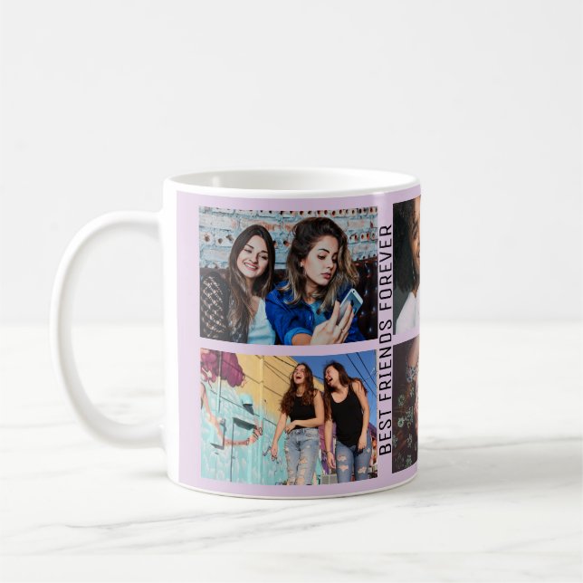 Best Friends Forever 6 Foto Custom Collage Kaffeetasse (Links)