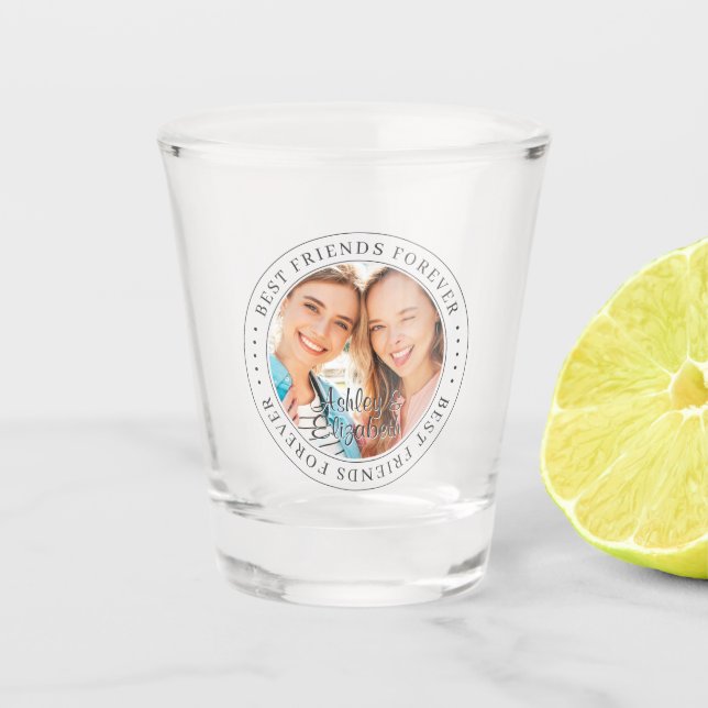 Best Friends Forever BESTE FREUNDIN Einfaches Mode Schnapsglas (Vorderseite)