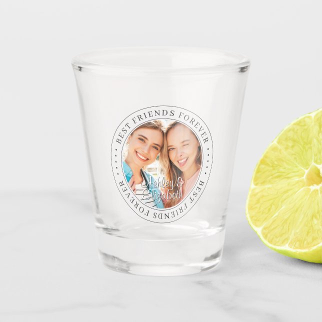 Best Friends Forever BESTE FREUNDIN Einfaches Mode Schnapsglas (Vorderseite)