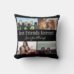 Best Friends Forever, BFF, Foto von Colema Black Kissen