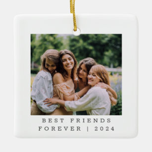 Best Friends Forever Custom Foto Personalisiert    Keramikornament