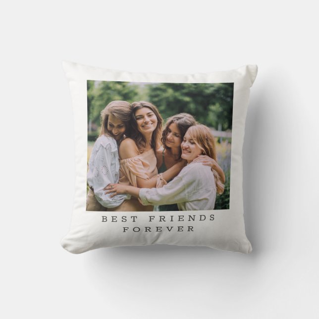 Best Friends Forever Custom Foto Personalisiert   Kissen (Vorderseite)