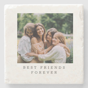 Best Friends Forever Custom Foto Personalisiert   Steinuntersetzer