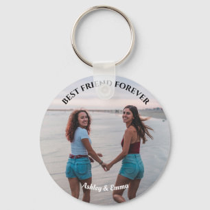 Best Friends Forever Custom Foto und Name Schlüsselanhänger