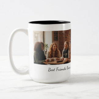 Best Friends Forever Custom Photo Personalized Cof Zweifarbige Tasse