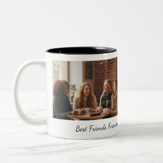 Best Friends Forever Custom Photo Personalized Cof Zweifarbige Tasse