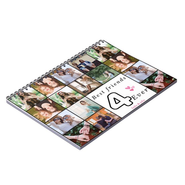 Best Friends Forever Custom Spiral Notebook – Phot Notizblock (Linke Seite)