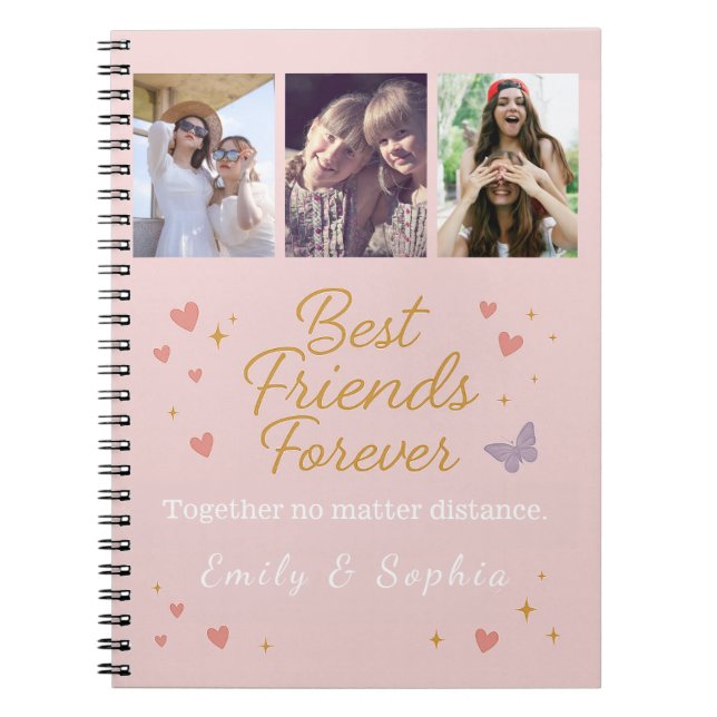 Best Friends Forever –Custom Spiral Photo Notebook Notizblock (Vorderseite)