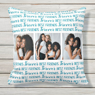 Best Friends Forever Friendship Photo Collage Kissen