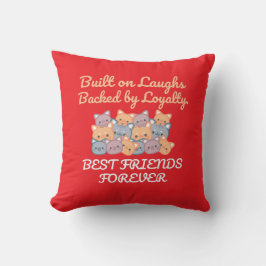 BEST FRIENDS FOREVER, FUNNY CAT, FRIENDSHIP DAY KISSEN