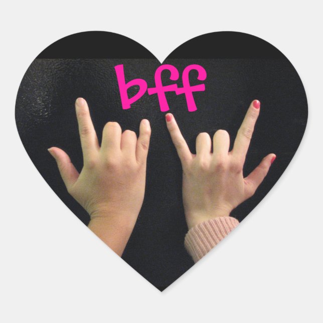 Best Friends Forever Heart Sticker (Vorderseite)