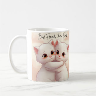 Best Friends Forever Mug - Two Cute Cats Hugging C Kaffeetasse