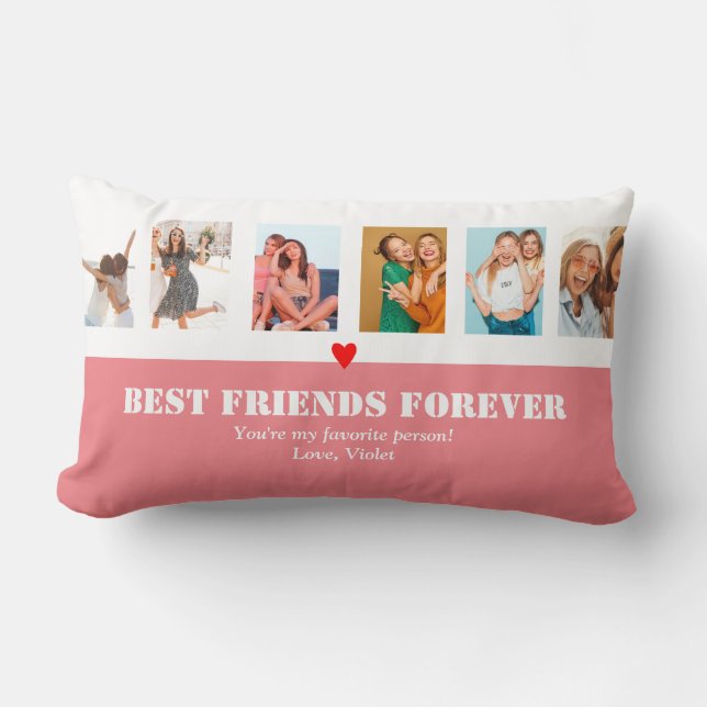 Best Friends Forever Personalisiertes Custom Foto Lendenkissen (Vorderseite)