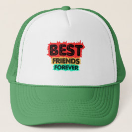 BEST FRIENDS FOREVER RETRO FRIENDS, FRIENDSHIP TRUCKERKAPPE