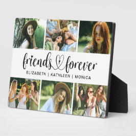 Best Friends Forever Script Foto Collage Plaque Fotoplatte