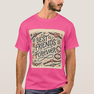 Best Friends Forever Typografy Design T-Shirt