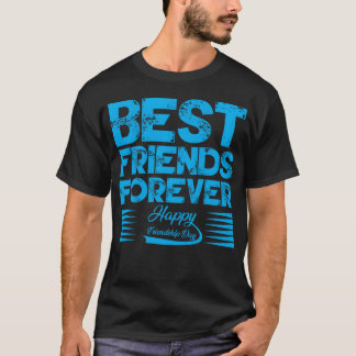 Best Friends Foreverypography Design Retro T-Shirt