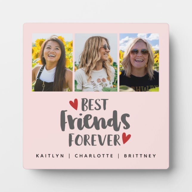 Best Friends Foto Collage Plaque Fotoplatte (Vorderseite)