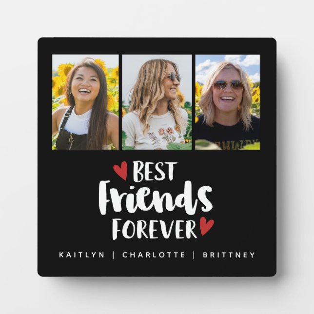 Best Friends Foto Collage Plaque Fotoplatte (Vorderseite)