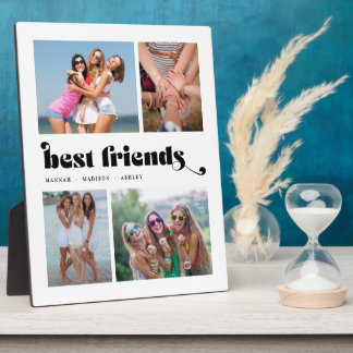 Best Friends Foto Collage Retro Fotoplatte