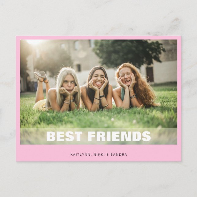 Best Friends Foto Custom Postkarte (Vorderseite)