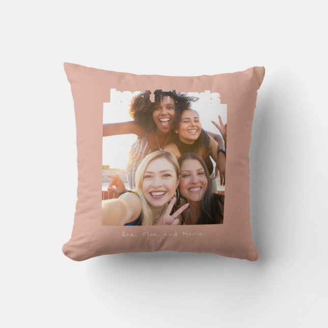 Best Friends Foto Moderne Beste Freundin Besties F Kissen (Vorderseite)