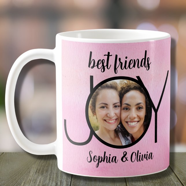 Best Friends Foto Pink Kaffeetasse (Von Creator hochgeladen)